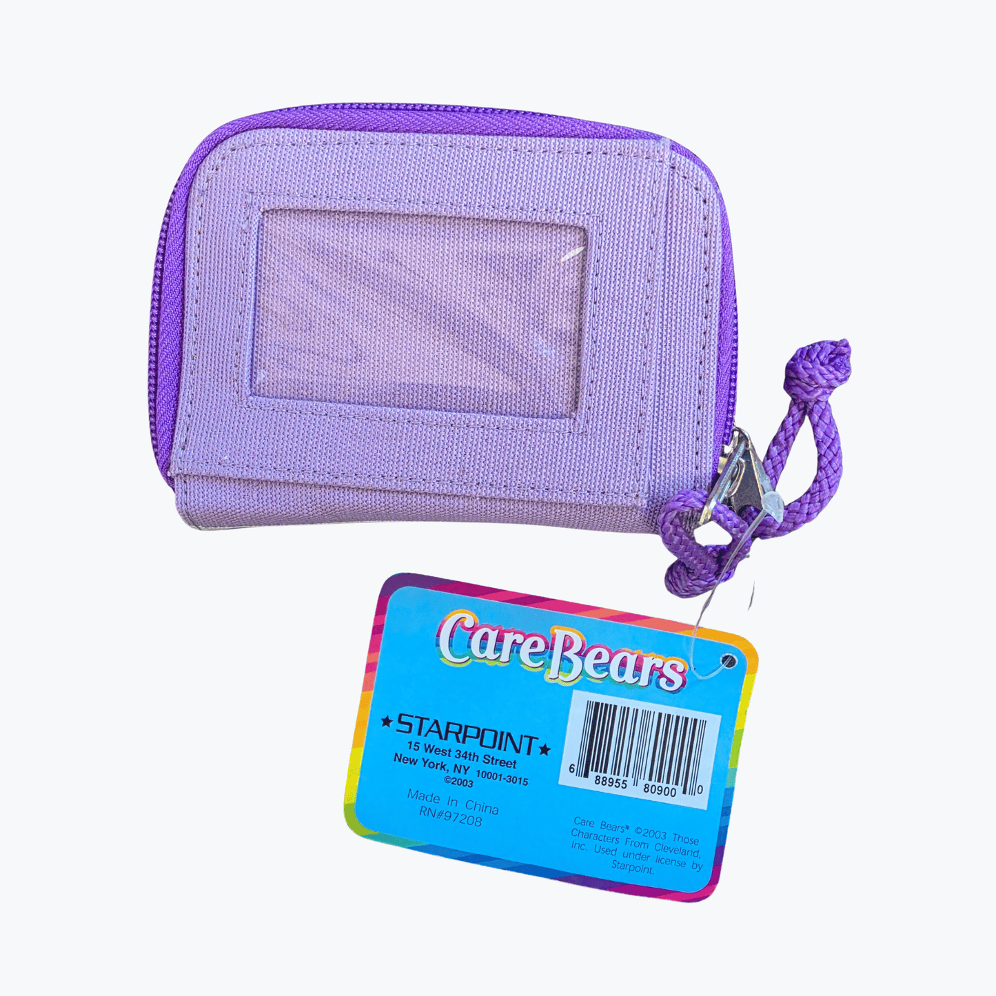 Vintage Care Bears Wallet PURPLE (2003) (NOS)