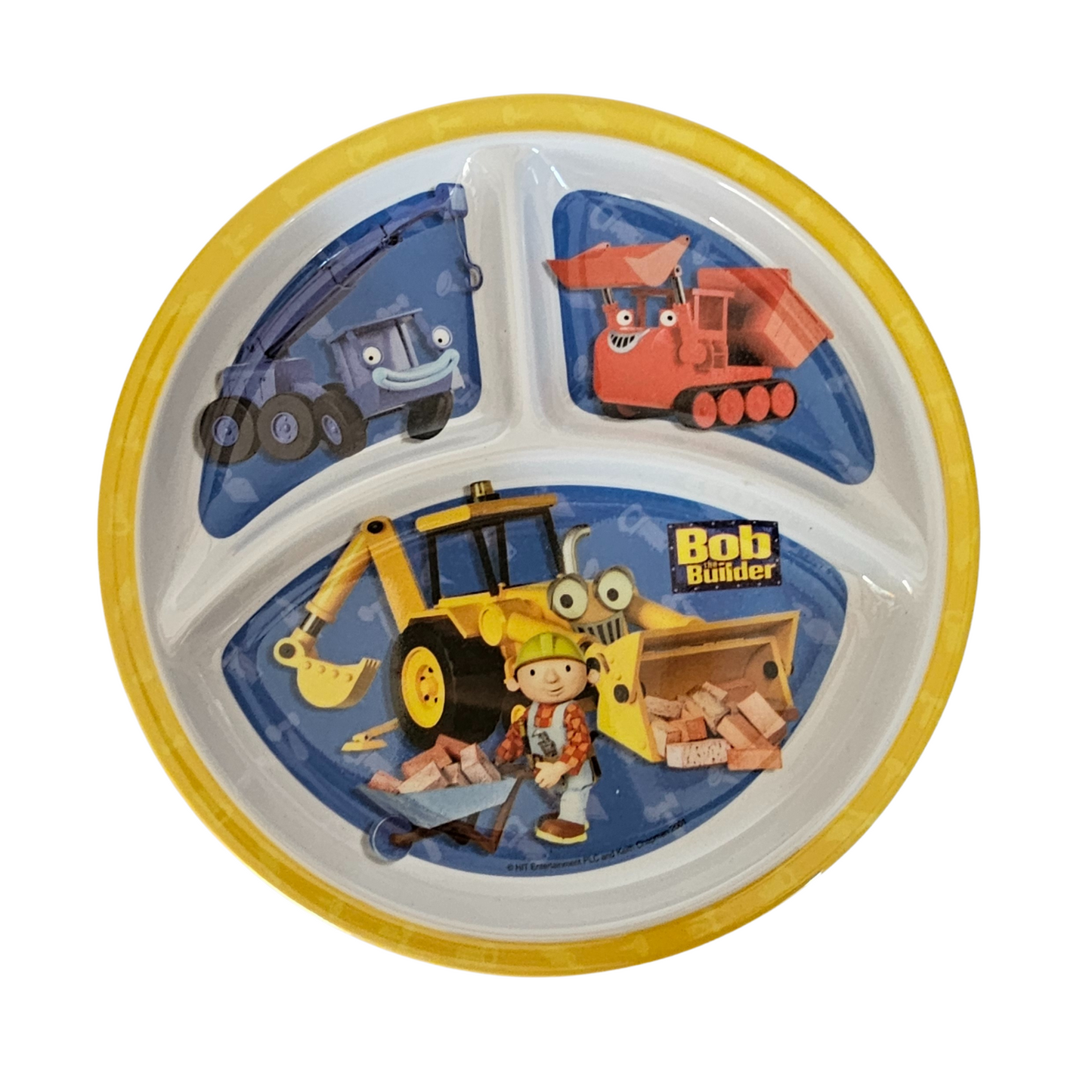 Vtg Bob the Builder Divided Plate (2004)