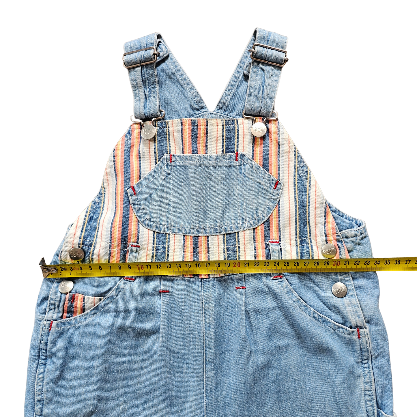 VAULT | Vtg Winnie-the-Pooh Striped Pooh Shortalls (sz 2 / JP 90)