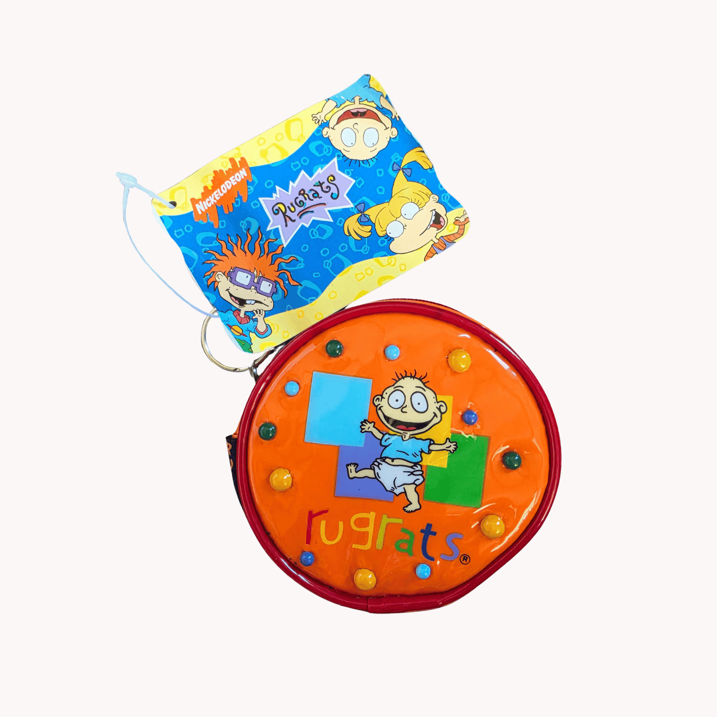 Vintage Nickelodeon Rugrats Coin Purse ORANGE (1999) (NOS)