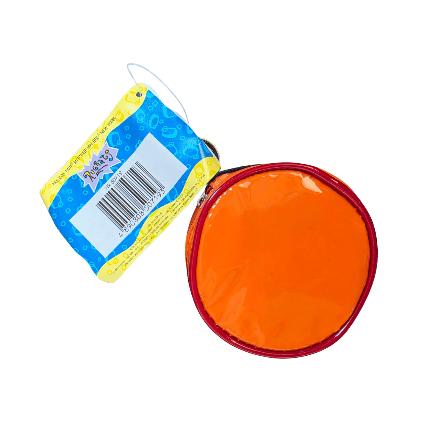 Vintage Nickelodeon Rugrats Coin Purse ORANGE (1999) (NOS)