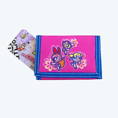 Vintage Cartoon Network Powerpuff Girls Trifold Wallet PINK (2003) (NOS)