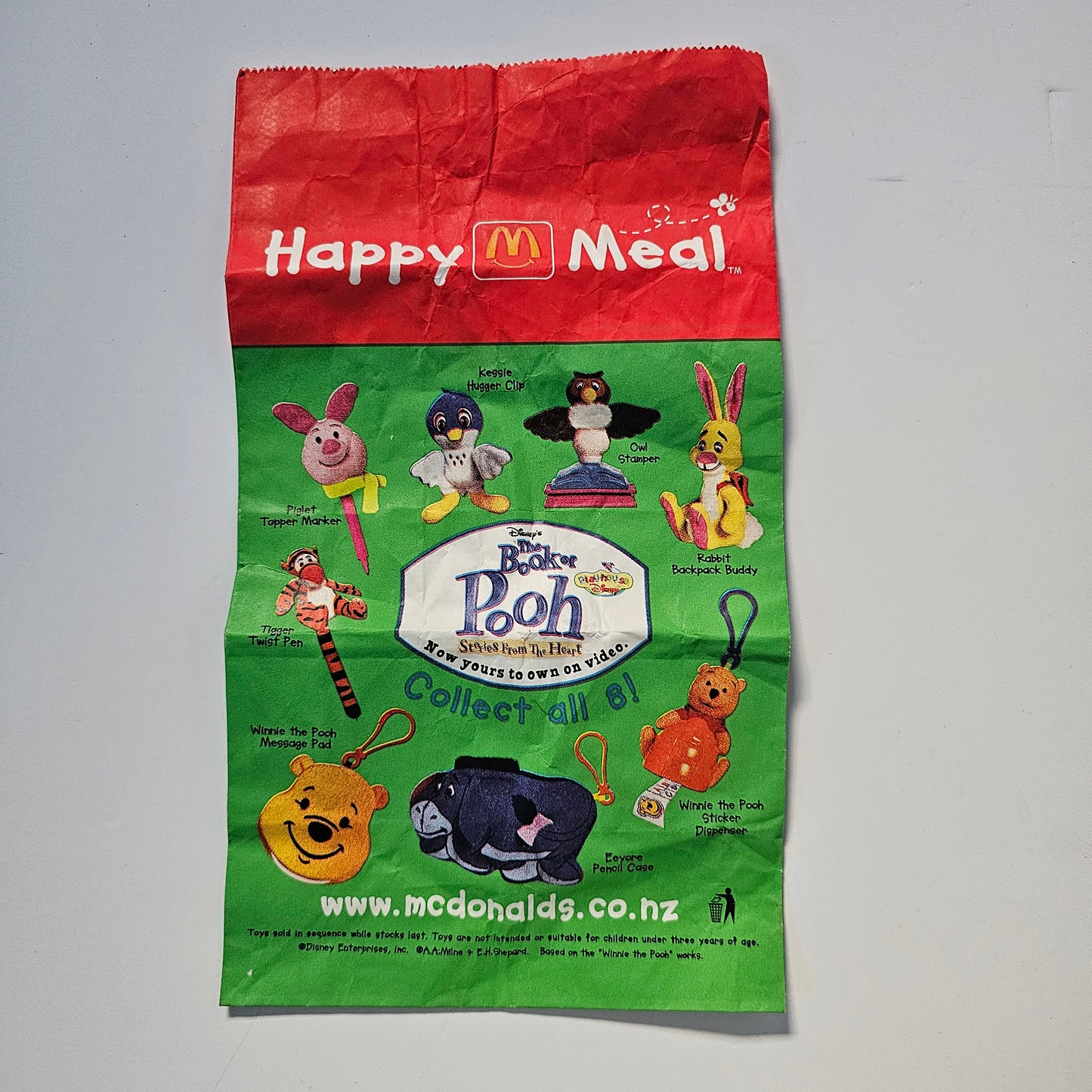 Vtg The Book of Pooh McDonalds Toy Set (2002)