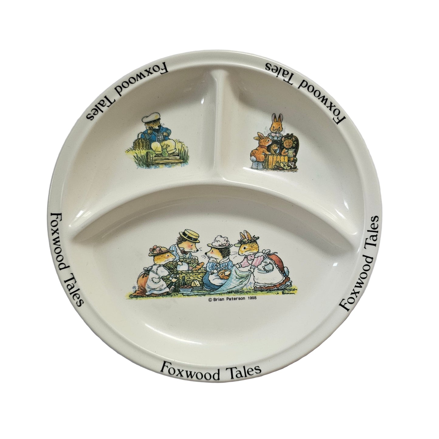 Vtg Foxwood Tales Sectioned Melamine Plate (1998)