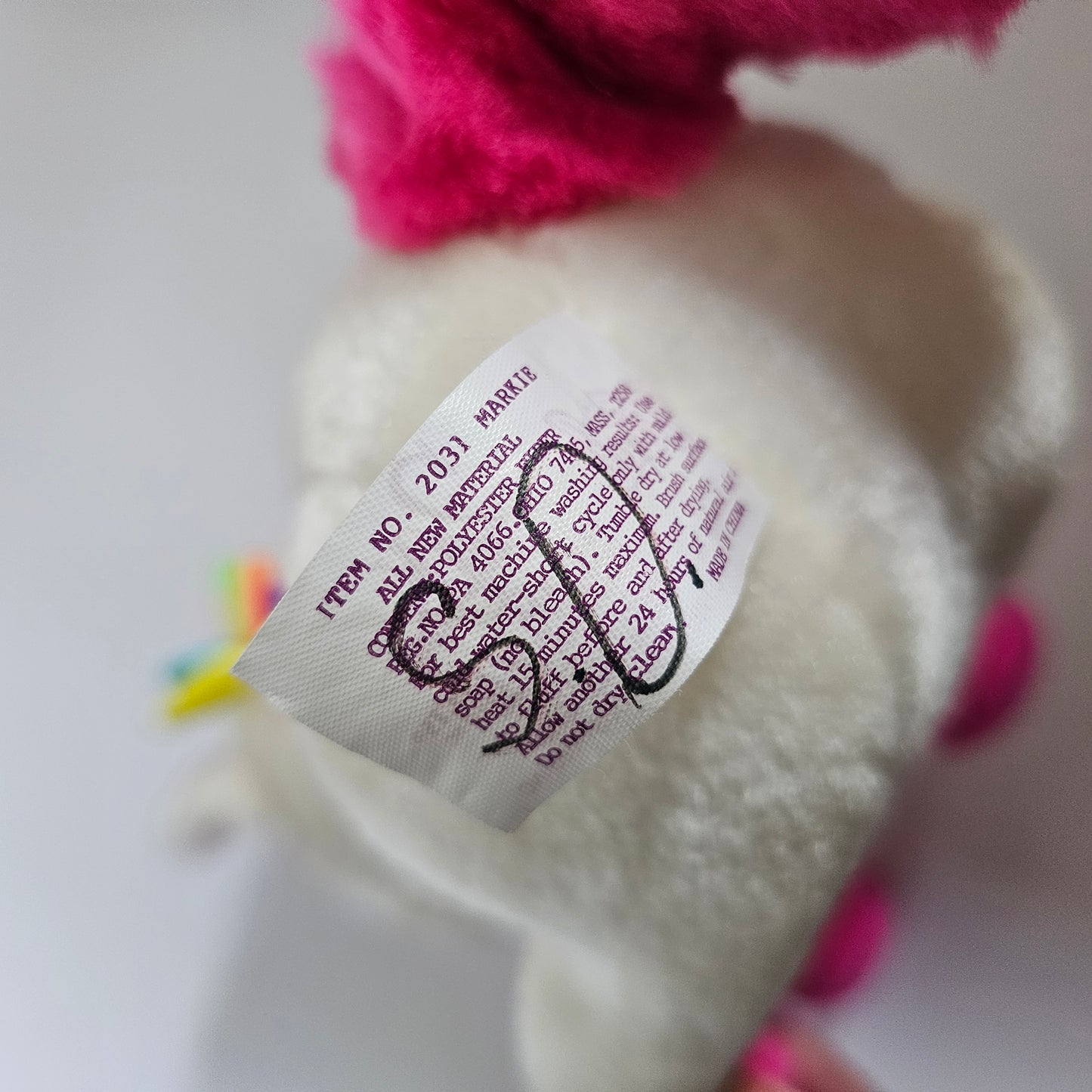 VAULT | Vtg 24K Lisa Frank Markie Rainbow Unicorn Plush (1995)