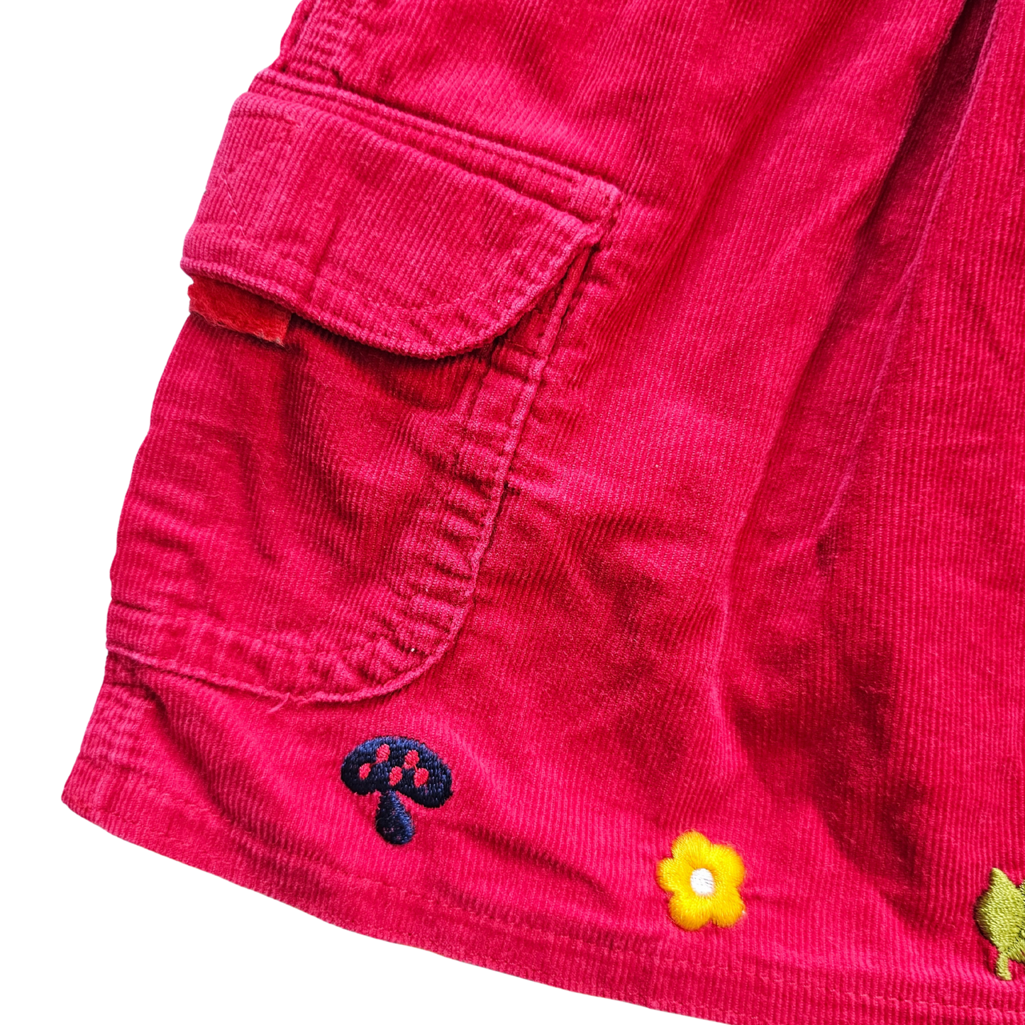 VAULT ðŸ¦ Vtg Winnie-the-Pooh 100 Acre Red Courduroy Dress (sz 18-24m)