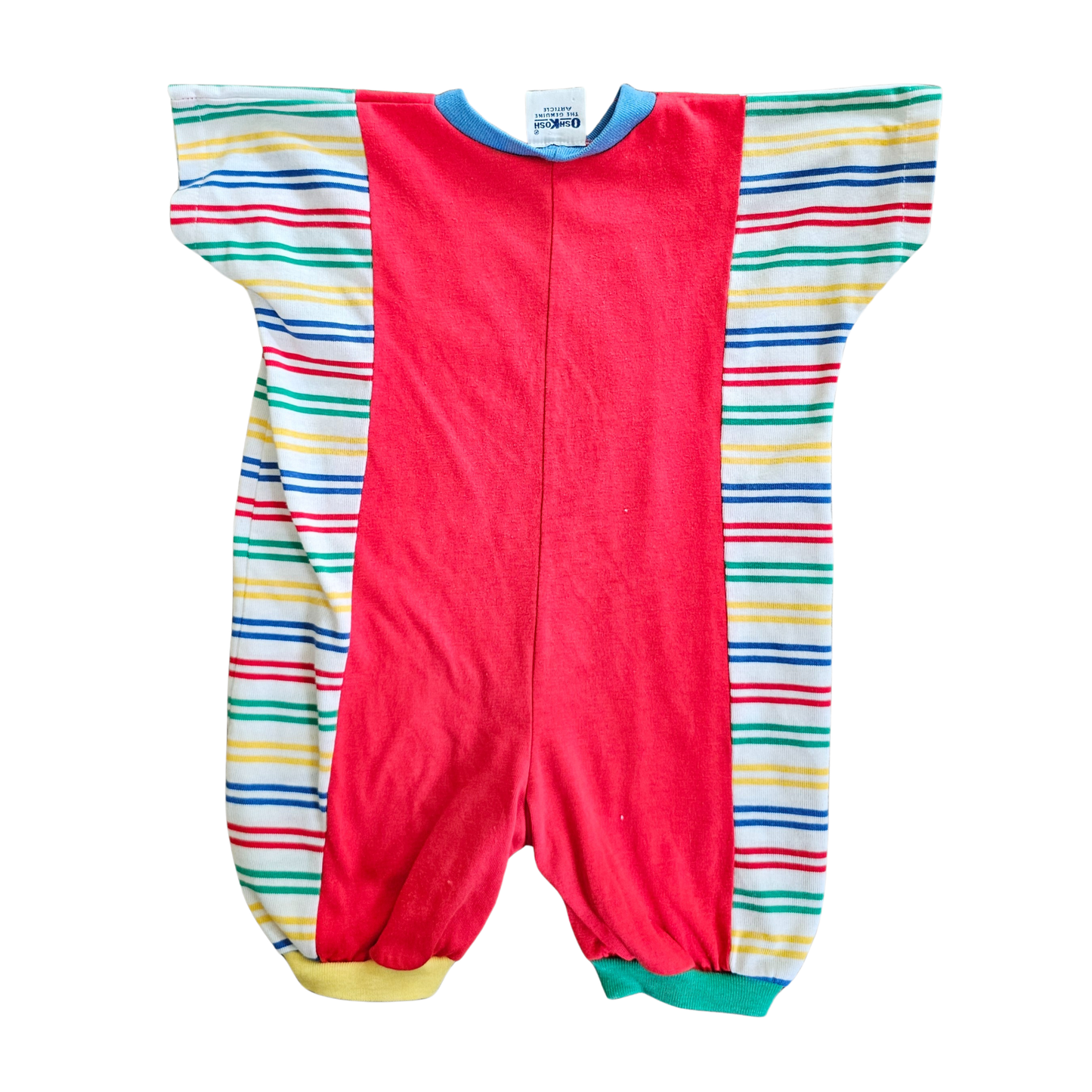 VAULT | Vtg Oshkosh Colourblock Romper Made In U.S.A (Sz 1.5 / 18m) (~90s)