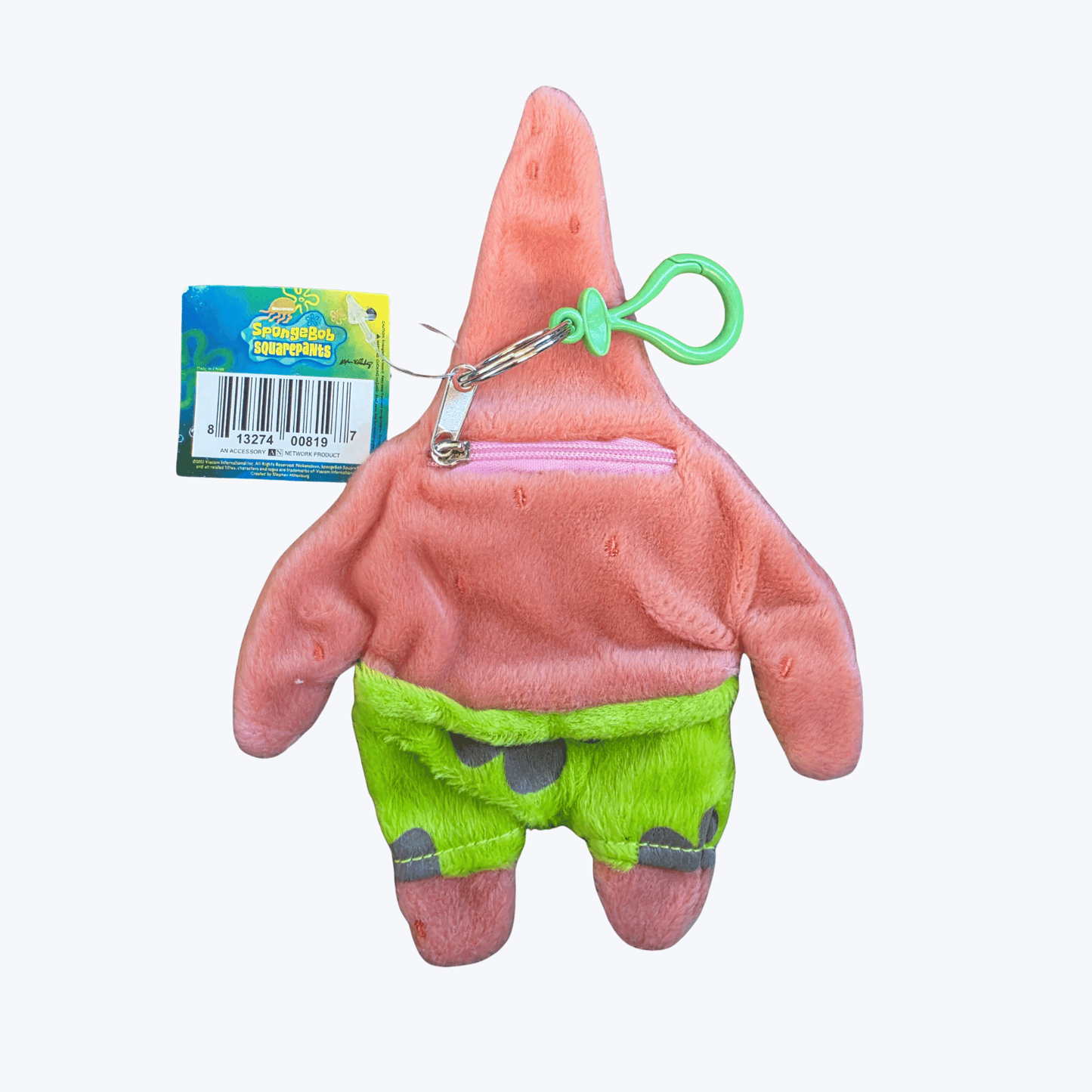 Vintage Nickelodeon Spongebob Patrick Star Clip Coin Bag (2003) (NOS)