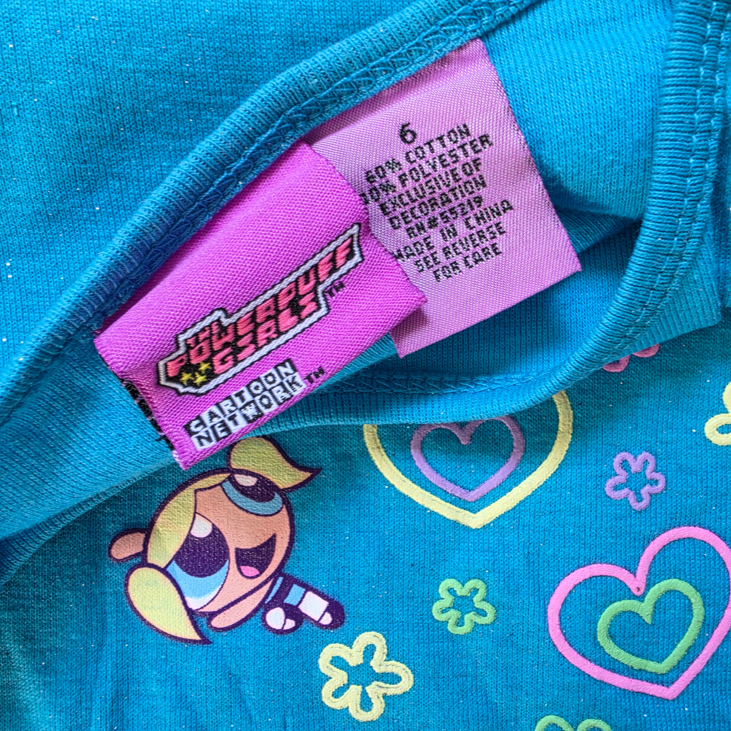 Vintage Cartoon Network Powerpuff Girls Long Sleeve (Sz 4-5) (2002)