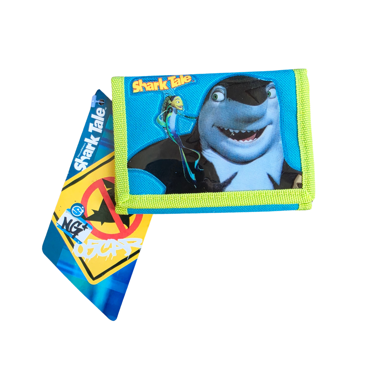 Vintage Dreamworks Shark Tale Lenny & Oscar Trifold Wallet (2004) (NOS)