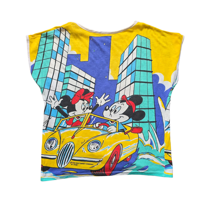 Vintage Disney Mickey & Minnie in Car AOP T-Shirt (Sz 6-8) (80s)