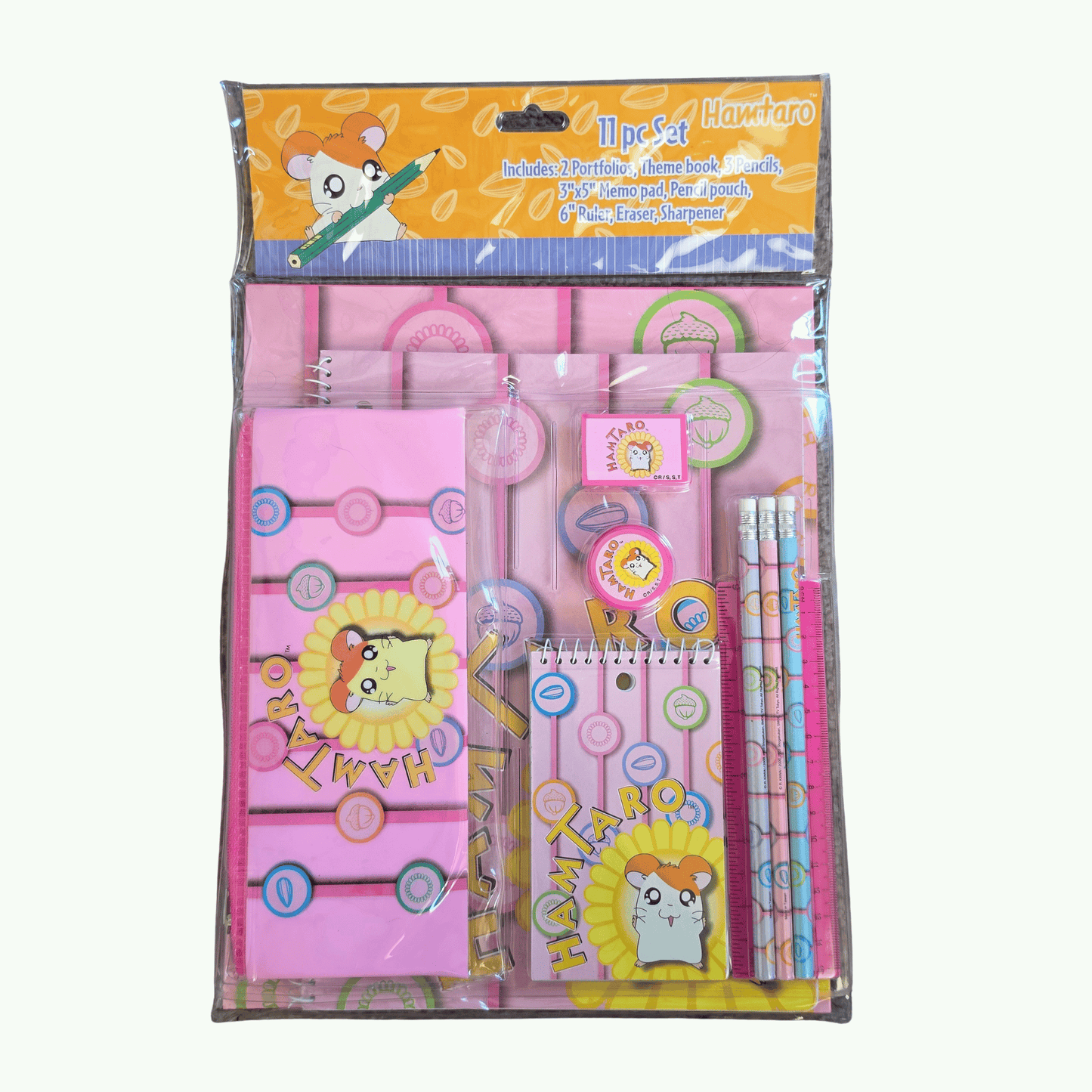 Vintage Hamtaro Stationery 11pc Set (2003) (NOS)
