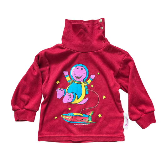 Vintage Barney & Friends Barney In Space LS (Sz 0-1) (1996)