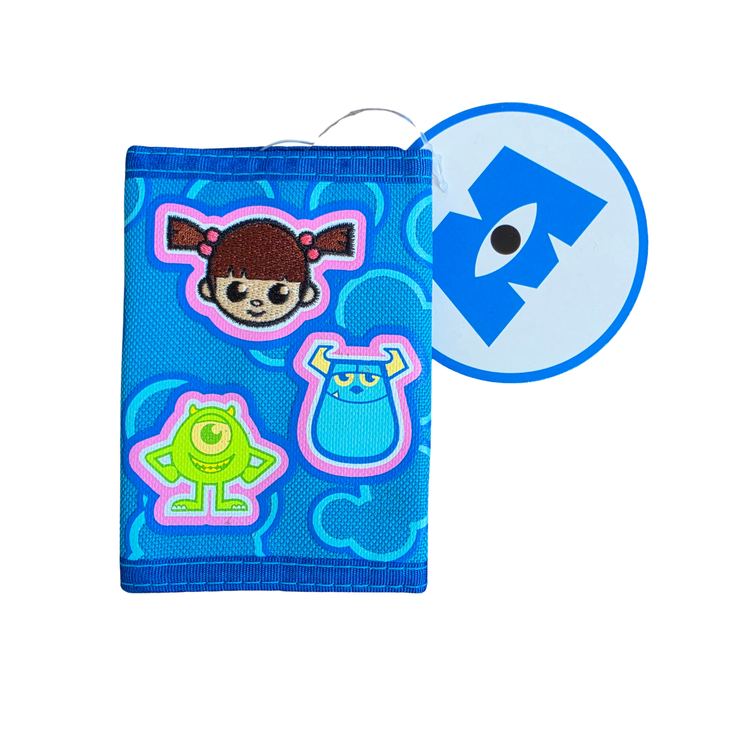 Vintage Disney Pixar Monsters, Inc. Mike & Sulley Trifold Wallet BLUE (00s) (NOS)